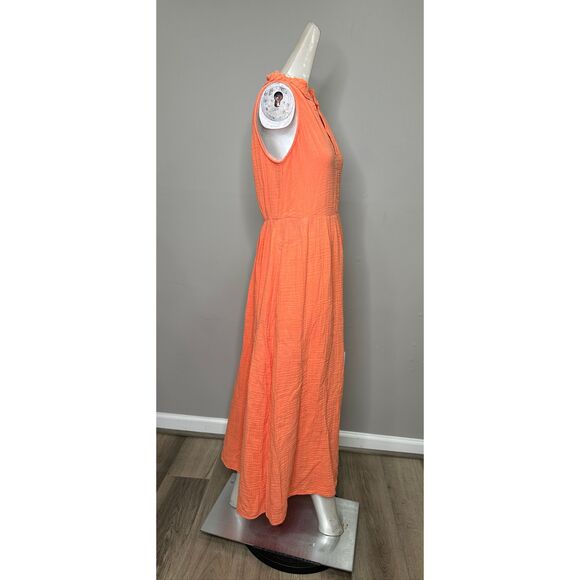 Xirena Liza Cotton Gauze Midi Dress in cantaloupe Medium $275 - Picture 10 of 12